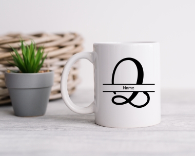 Letter Q Monogram Mug